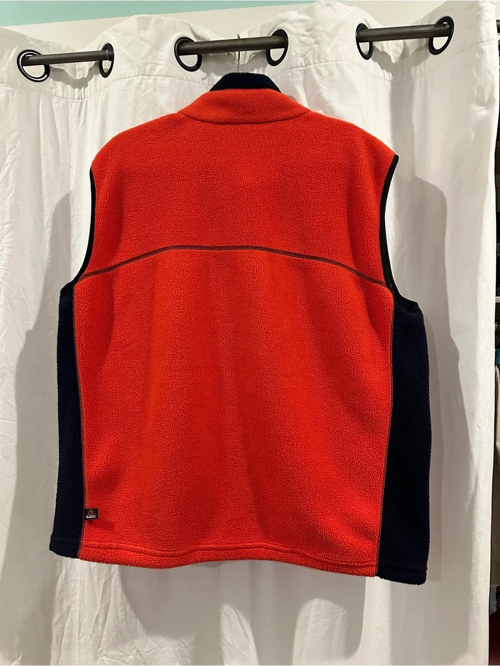 Timberland Red Fleece Vest with Navy Panels